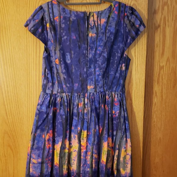 Modcloth Frondescent Fete Dress in Dusk Thicket L - Picture 3 of 5
